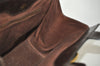 Authentic GUCCI Vintage Hand Tote Bag Leather Brown 8463I