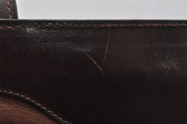 Authentic GUCCI Vintage Hand Tote Bag Leather Brown 8463I