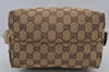 Authentic GUCCI Vintage Hand Bag Purse GG Canvas Leather 124542 Brown 8463J