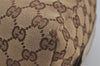 Authentic GUCCI Vintage Hand Bag Purse GG Canvas Leather 124542 Brown 8463J