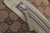 Authentic GUCCI Vintage Hand Bag Purse GG Canvas Leather 124542 Brown 8463J