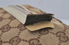Authentic GUCCI Vintage Hand Bag Purse GG Canvas Leather 124542 Brown 8463J