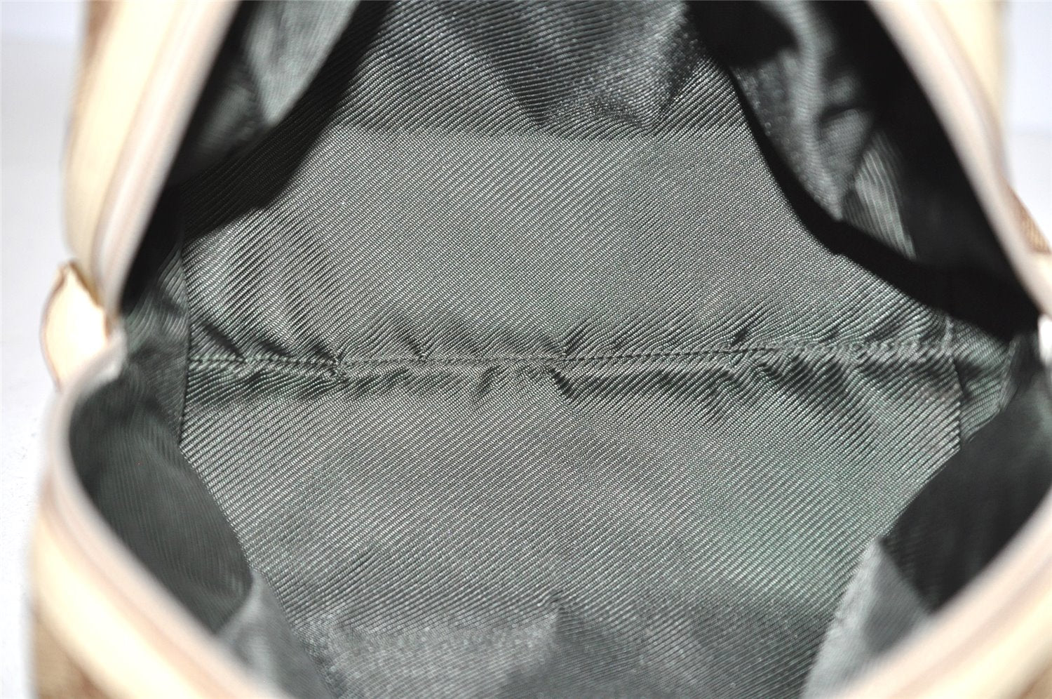 Authentic GUCCI Vintage Hand Bag Purse GG Canvas Leather 124542 Brown 8463J