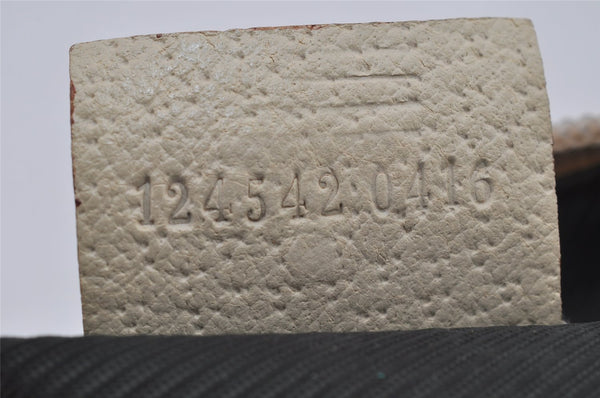 Authentic GUCCI Vintage Hand Bag Purse GG Canvas Leather 124542 Brown 8463J