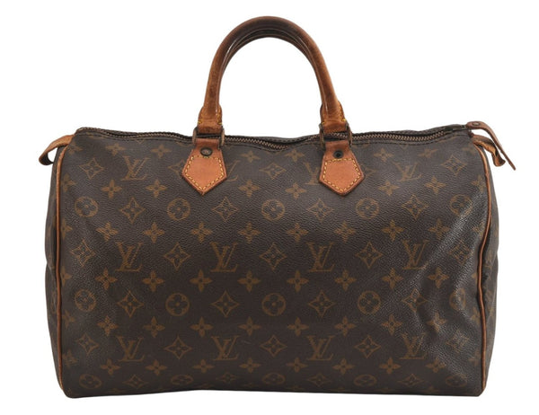 Authentic Louis Vuitton Monogram Speedy 35 Hand Boston Bag Old Model LV 8463M