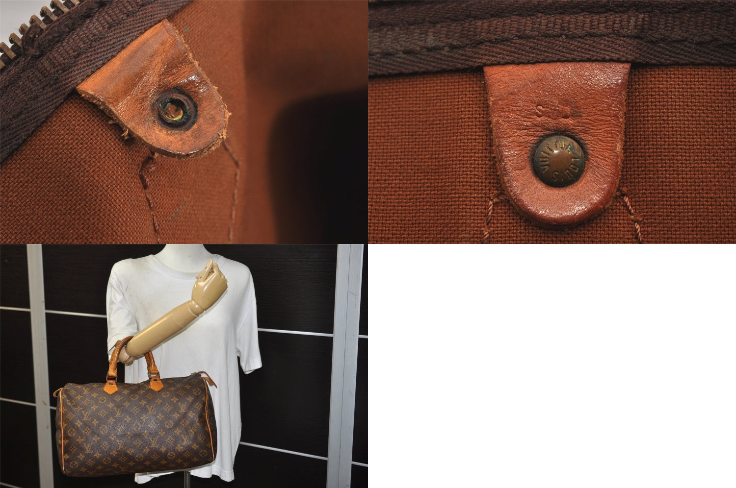 Authentic Louis Vuitton Monogram Speedy 35 Hand Boston Bag Old Model LV 8463M