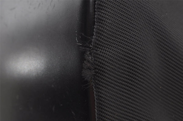 Authentic GUCCI Bamboo Vintage Shoulder Hand Bag Purse Nylon Leather Black 8464I