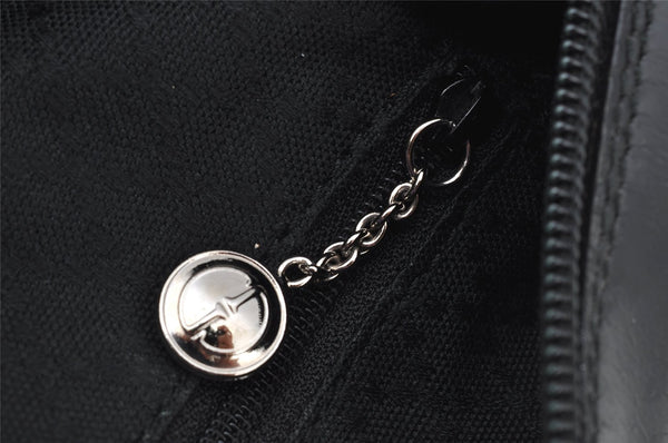 Authentic GUCCI Bamboo Vintage Shoulder Hand Bag Purse Nylon Leather Black 8464I