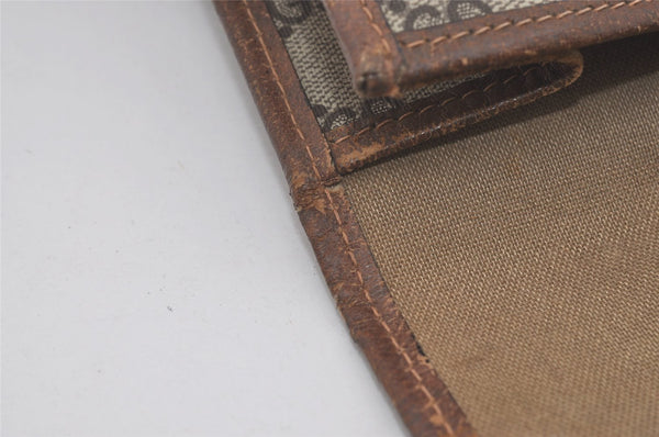 Authentic GUCCI Vintage Web Sherry Line Tote Hand Bag GG PVC Leather Brown 8465I