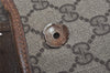 Authentic GUCCI Vintage Web Sherry Line Tote Hand Bag GG PVC Leather Brown 8465I