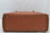 Authentic GUCCI Vintage Bamboo Hand Tote Bag Leather Brown 8466I