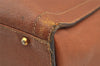 Authentic GUCCI Vintage Bamboo Hand Tote Bag Leather Brown 8466I