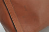 Authentic GUCCI Vintage Bamboo Hand Tote Bag Leather Brown 8466I
