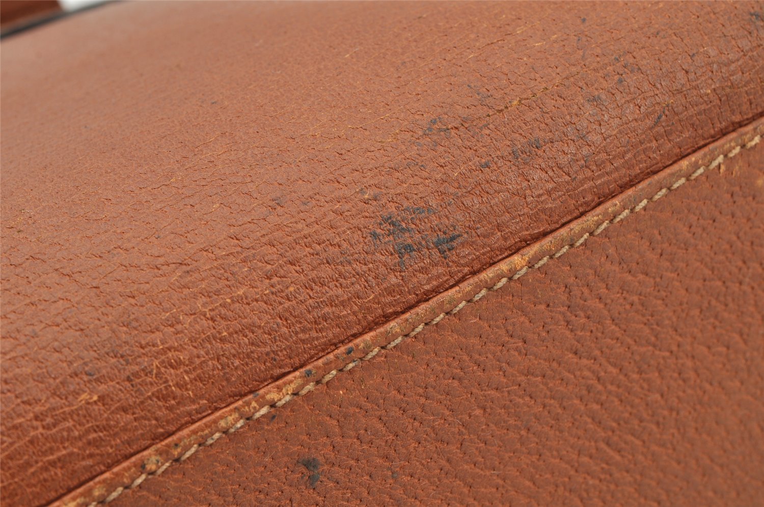 Authentic GUCCI Vintage Bamboo Hand Tote Bag Leather Brown 8466I