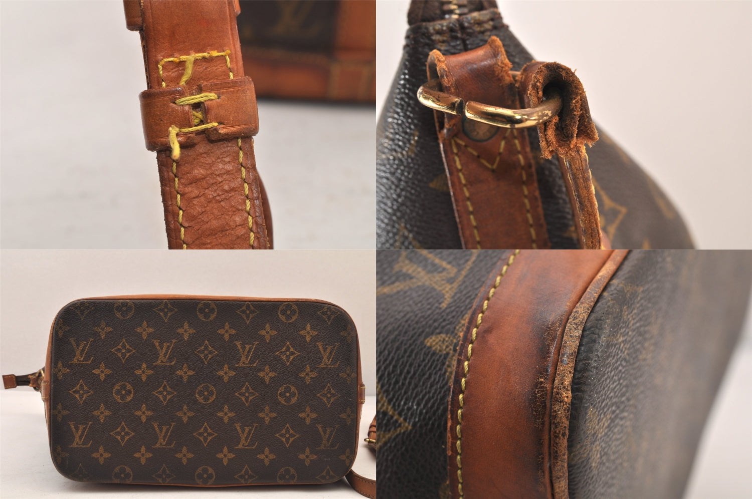 Auth Louis Vuitton Monogram Amfar Three Vanity Star Shoulder Bag Junk 8466M