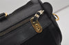 Authentic GUCCI 2Way Hand Boston Bag Purse GG Canvas Leather Black 8467I