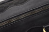 Authentic GUCCI 2Way Hand Boston Bag Purse GG Canvas Leather Black 8467I
