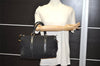 Authentic GUCCI 2Way Hand Boston Bag Purse GG Canvas Leather Black 8467I