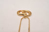 Authentic Christian Dior Gold Tone Chain Pendant Necklace CD Junk 8467J