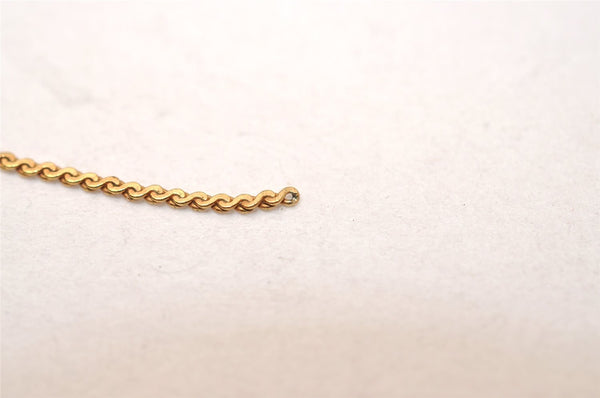 Authentic Christian Dior Gold Tone Chain Pendant Necklace CD Junk 8467J