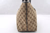 Authentic GUCCI New Britt Shoulder Tote Bag GG Canvas Leather 169946 Brown 8468I