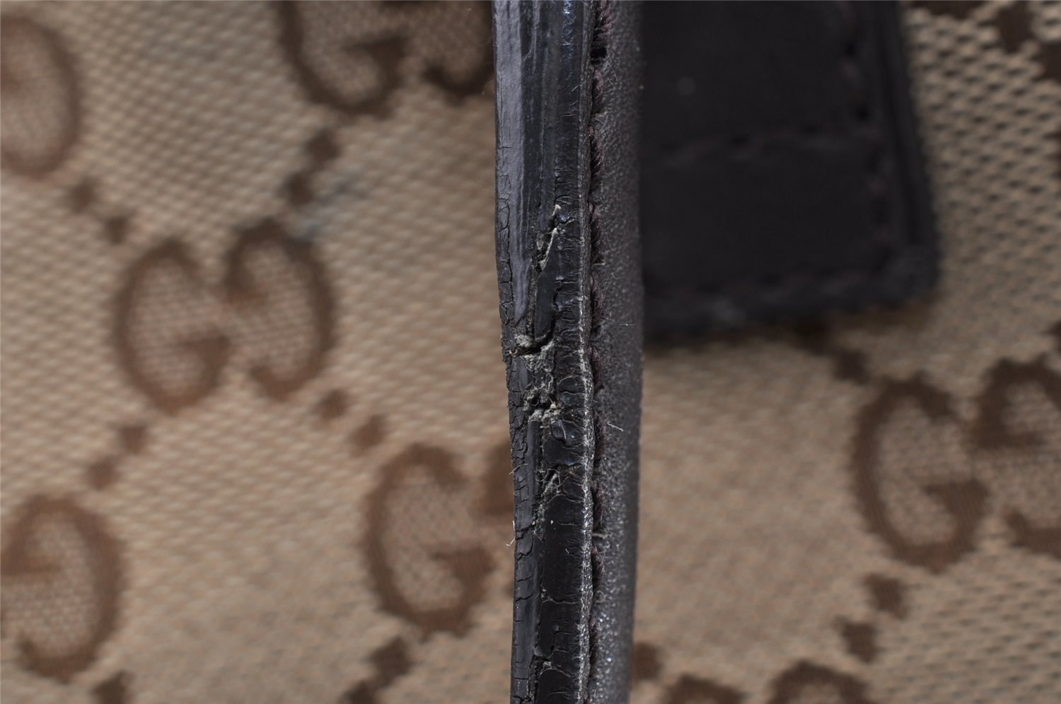 Authentic GUCCI New Britt Shoulder Tote Bag GG Canvas Leather 169946 Brown 8468I