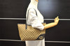 Authentic GUCCI New Britt Shoulder Tote Bag GG Canvas Leather 169946 Brown 8468I