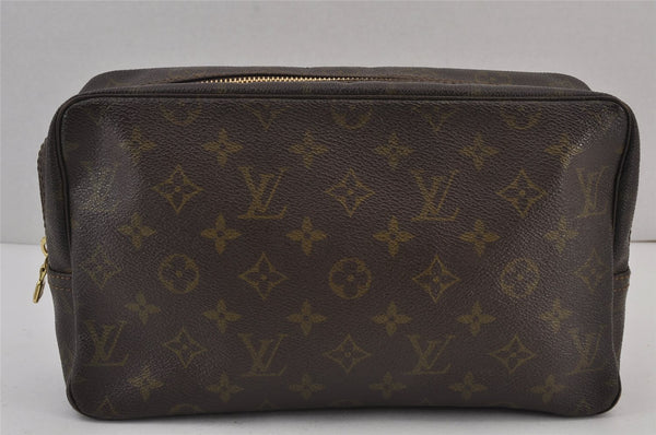 Auth Louis Vuitton Monogram Trousse Toilette 28 Clutch Hand Bag M47522 LV 8468J