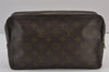 Auth Louis Vuitton Monogram Trousse Toilette 28 Clutch Hand Bag M47522 LV 8468J