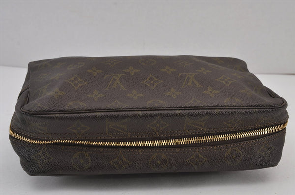 Auth Louis Vuitton Monogram Trousse Toilette 28 Clutch Hand Bag M47522 LV 8468J