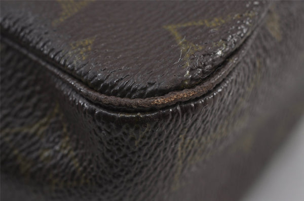 Auth Louis Vuitton Monogram Trousse Toilette 28 Clutch Hand Bag M47522 LV 8468J