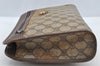 Authentic GUCCI Vintage Clutch Hand Bag Purse GG PVC Leather Brown 8469I