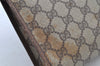 Authentic GUCCI Vintage Clutch Hand Bag Purse GG PVC Leather Brown 8469I