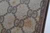 Authentic GUCCI Vintage Clutch Hand Bag Purse GG PVC Leather Brown 8469I