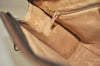 Authentic GUCCI Vintage Clutch Hand Bag Purse GG PVC Leather Brown 8469I