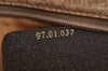 Authentic GUCCI Vintage Clutch Hand Bag Purse GG PVC Leather Brown 8469I