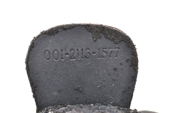 Authentic GUCCI Vintage Bamboo Shoulder Hand Bag Suede Leather Navy Junk 8470I