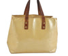Authentic Louis Vuitton Vernis Reade PM Hand Bag Yellow M91145 LV Junk 8472M