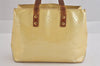 Authentic Louis Vuitton Vernis Reade PM Hand Bag Yellow M91145 LV Junk 8472M