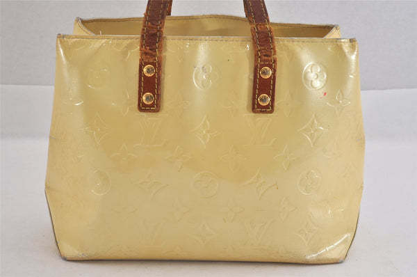Authentic Louis Vuitton Vernis Reade PM Hand Bag Yellow M91145 LV Junk 8472M