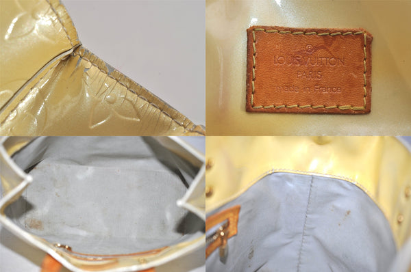 Authentic Louis Vuitton Vernis Reade PM Hand Bag Yellow M91145 LV Junk 8472M