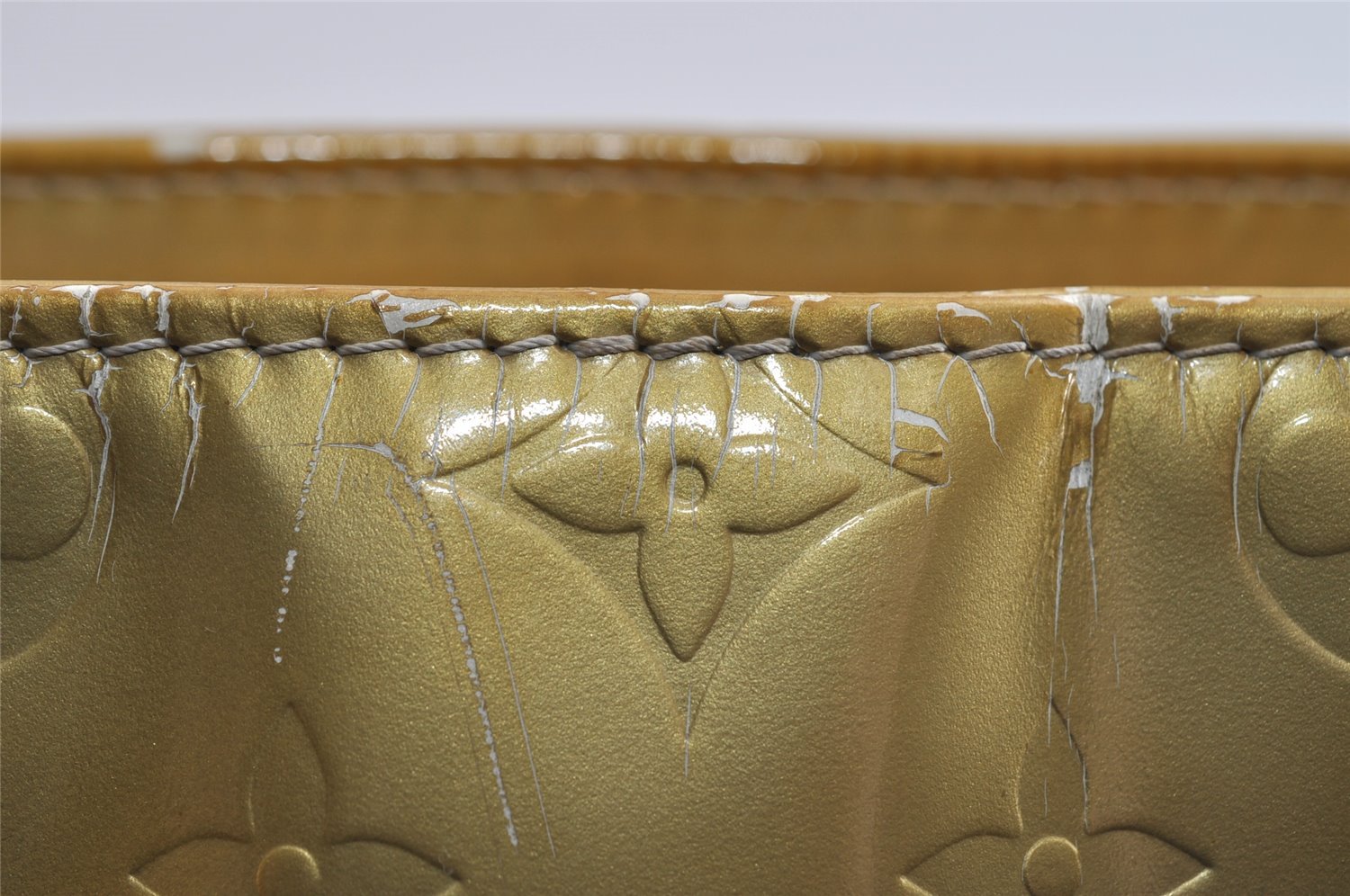 Authentic Louis Vuitton Vernis Houston Shoulder Hand Bag Yellow M91053 LV 8473I