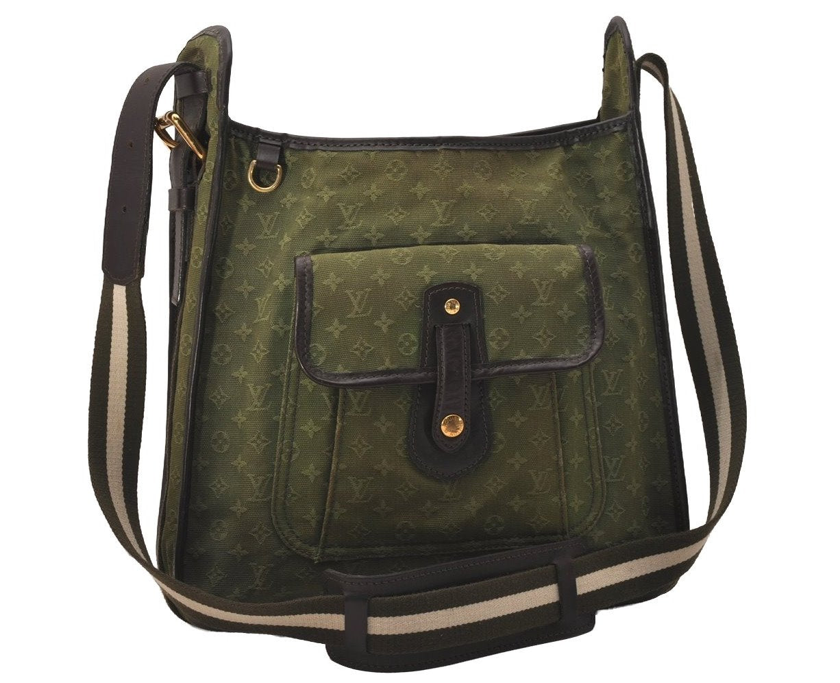Authentic Louis Vuitton Monogram Mini Besace Mary Kate Shoulder Bag Green 8473J