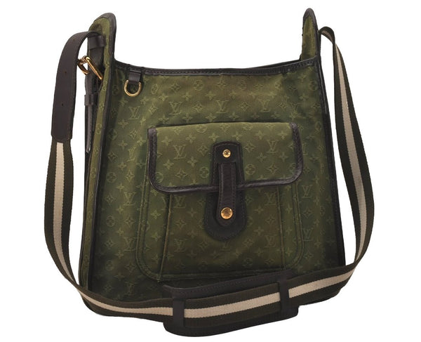 Authentic Louis Vuitton Monogram Mini Besace Mary Kate Shoulder Bag Green 8473J
