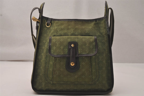 Authentic Louis Vuitton Monogram Mini Besace Mary Kate Shoulder Bag Green 8473J