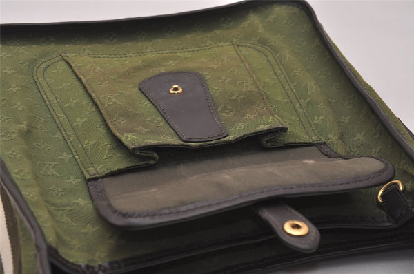 Authentic Louis Vuitton Monogram Mini Besace Mary Kate Shoulder Bag Green 8473J