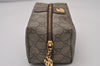 Authentic GUCCI OPHIDIA Pouch Purse GG PVC Leather 548393 Brown Box 8475I