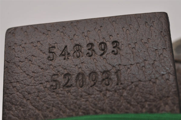 Authentic GUCCI OPHIDIA Pouch Purse GG PVC Leather 548393 Brown Box 8475I