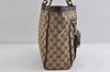 Authentic GUCCI Abbey Shoulder Tote Bag GG Canvas Leather 146247 Brown 8477I