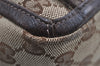 Authentic GUCCI Abbey Shoulder Tote Bag GG Canvas Leather 146247 Brown 8477I